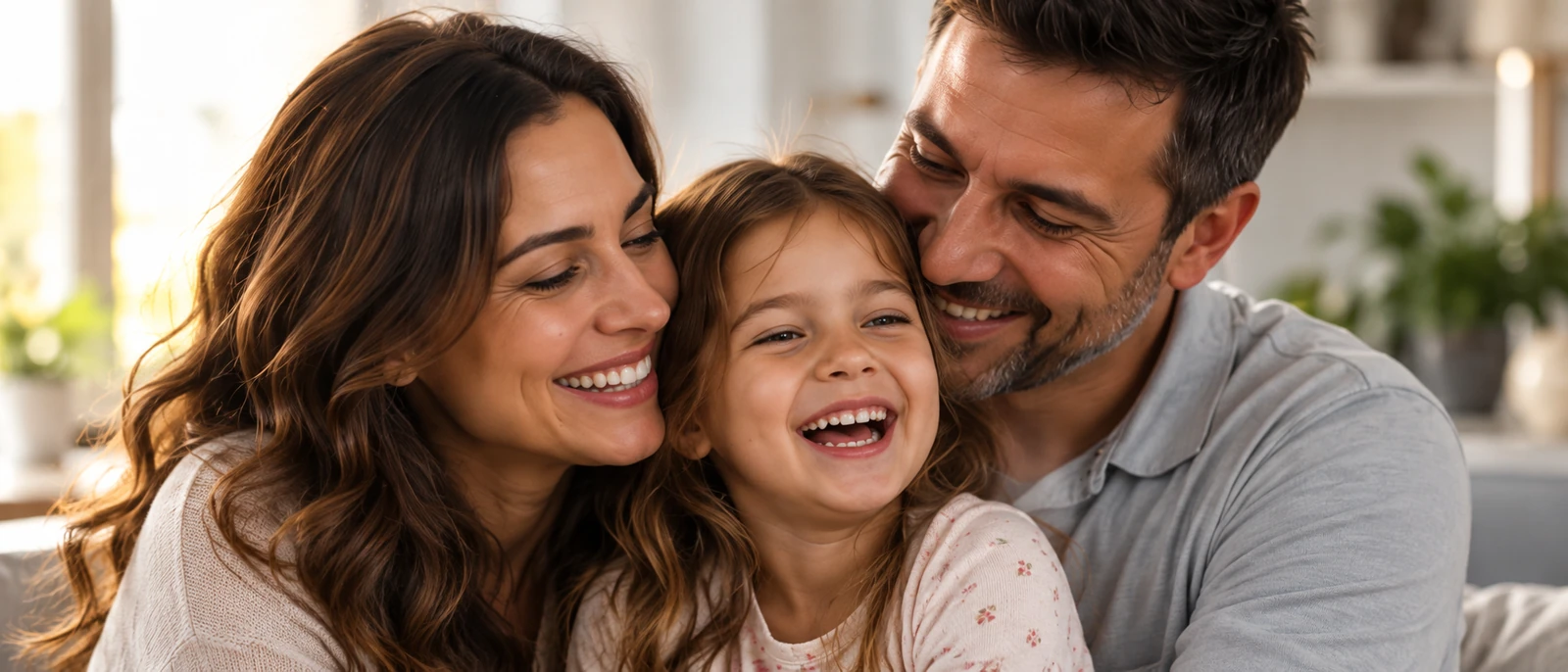 Família reunida em um momento de cuidado